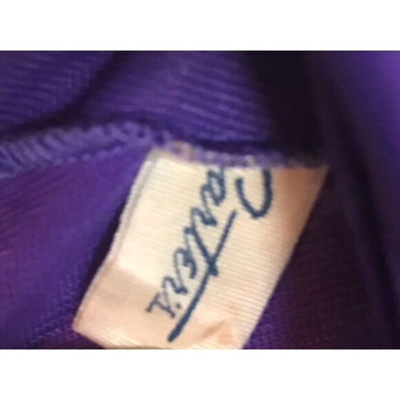 Carters Celamere Purple Robe Lace Trim Long Sleeve Tie Waist Vintage 1960s 70s S - Picture 3 of 13